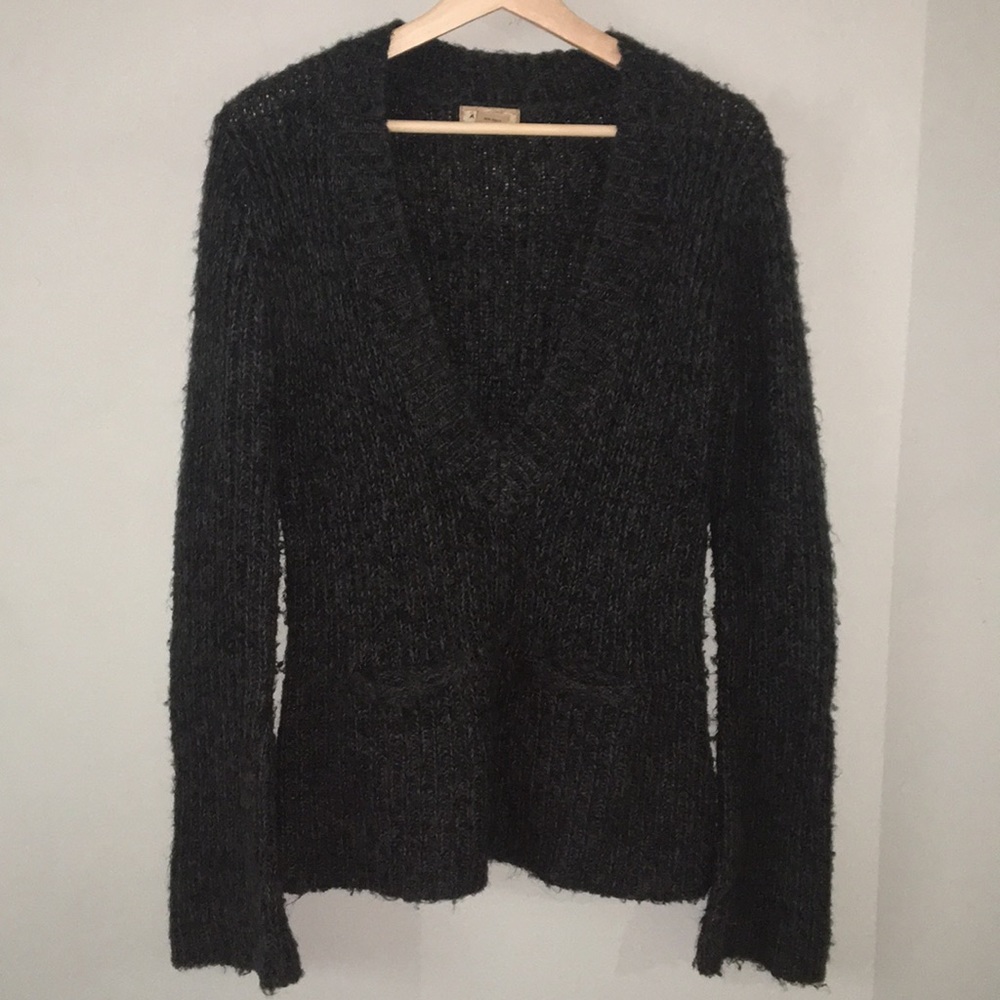 Black V neck sweater
